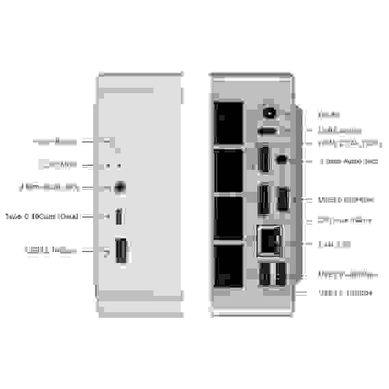 Мини-компьютер Beelink SER8 AMD Ryzen™ 7 8845HS, 8-ядерный 16-потоковый, 5.1 ГГц, 32ГБ 1Тб SSD, серебристый