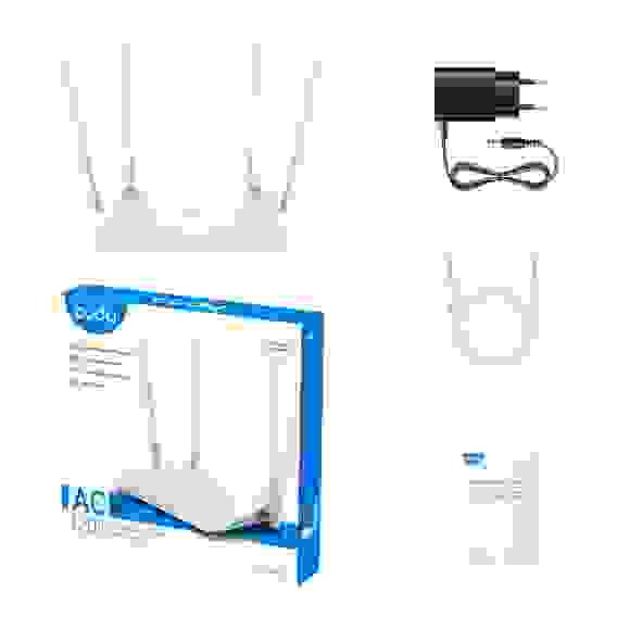 Маршрутизатор CUDY AC1200 Gigabit Wi-Fi Mesh Router Dual Band, Chipset MediaTek, 5 × 10/100/1000Mbps RJ45 Ports, 4 x 5dBi fixed antennas, WiFi router/AP/ Repeater/WISP Mode, 802.11ac/a/b/g/n, 867Mbps at 5GHz + 300Mbps at 2.4GHz, Zerotier/Wireguard/OpenVP