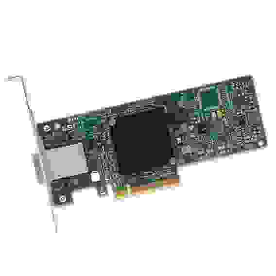 HBA-адаптер Broadcom 9300-8E SGL (LSI00343 / H5-25460-00 / H5-25460-02I / H3-25460-02I) PCIe 3.0 x8 LP, SAS/SATA 12G HBA, 8port(2*ext SFF8644), 3008 IOC RTL {5}