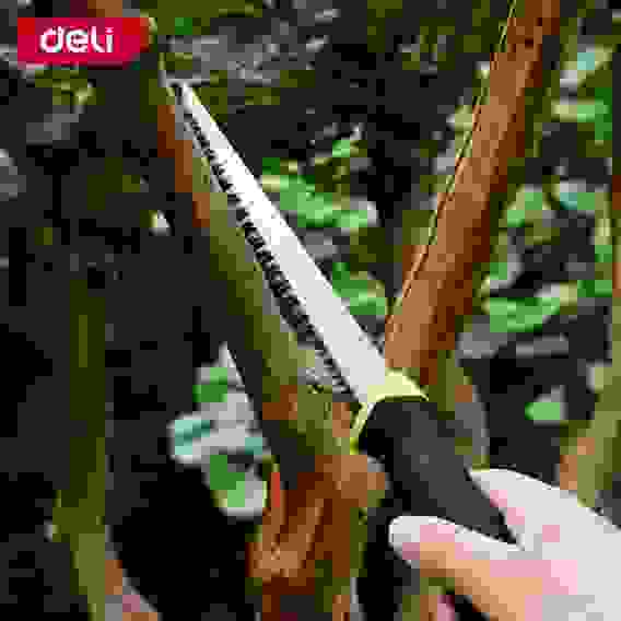 Ножовка выкружная по гипсокартону Deli DL580651 150мм, сталь 65Mn, 8TPI, шлифовка зубцов с 3-х сторон