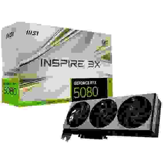 Видеокарта MSI RTX5080 INSPIRE 3X OC 16GB GDDR7 256bit 3xDP HDMI 3FAN RTL
