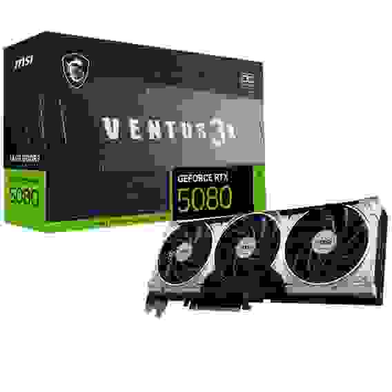 Видеокарта MSI RTX5080 VENTUS 3X OC PLUS 16GB GDDR7 256bit 3xDP HDMI 3FAN RTL