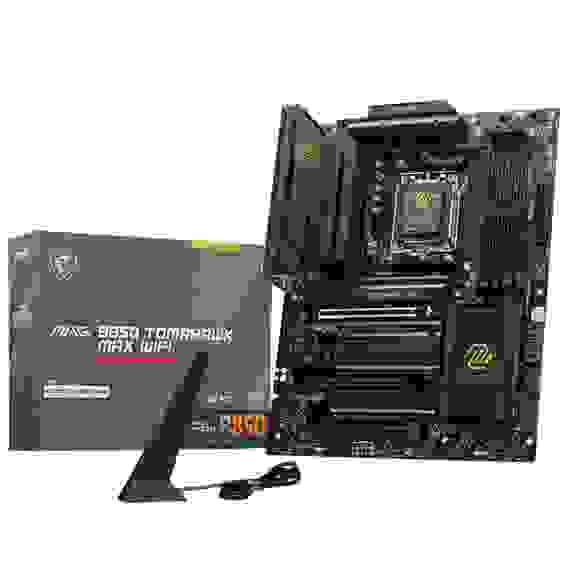 Материнская плата MSI MAG B850 TOMAHAWK MAX WIFI B850, AM5, 4*DDR5, 3*PCIEx16, 4*M.2, 4*TypeC, 2*USB3.2Gen2, 5*USB3.2Gen1, 8*USB2.0, 4*SATA3.0, 5G, HDMI, ATX, RTL