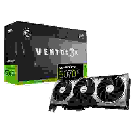 Видеокарта MSI RTX5070Ti 16G VENTUS 3X OC 16GB GDDR7 256bit 3xDP HDMI 3FAN RTL