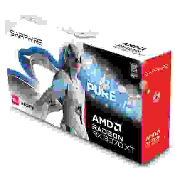 Видеокарта Sapphire RX9070XT PURE OC 16GB GDDR6 256bit 2xDP 2xHDMI 3FAN RTL