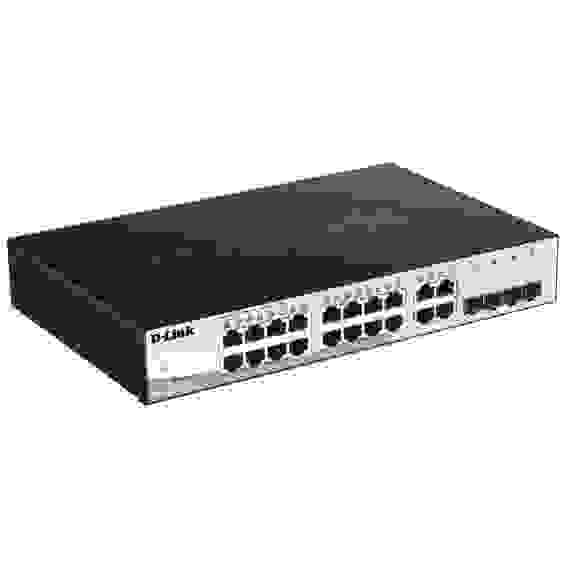 Коммутатор D-Link DGS-1210-16/G2A Настраиваемый L2 коммутатор с 16 портами 10/100/1000Base-T и 4 комбо-портами 100/1000Base-T/SFP