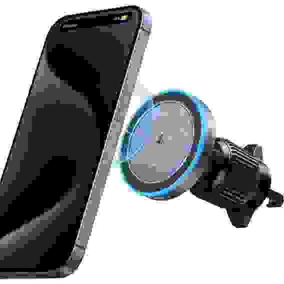 Автомобильное зарядное устройство на решетку вентиляции UGREEN W525 (35029) Magnetic Car Wireless Charger For Air Vent Mount. Цвет: черный
