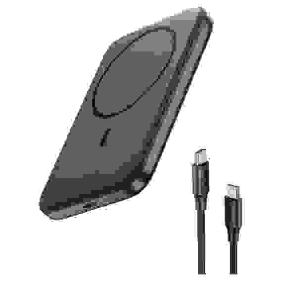 Внешний аккумулятор UGREEN PB561 10000mAh Magnetic Wireless Power Bank. Цвет: серый космос