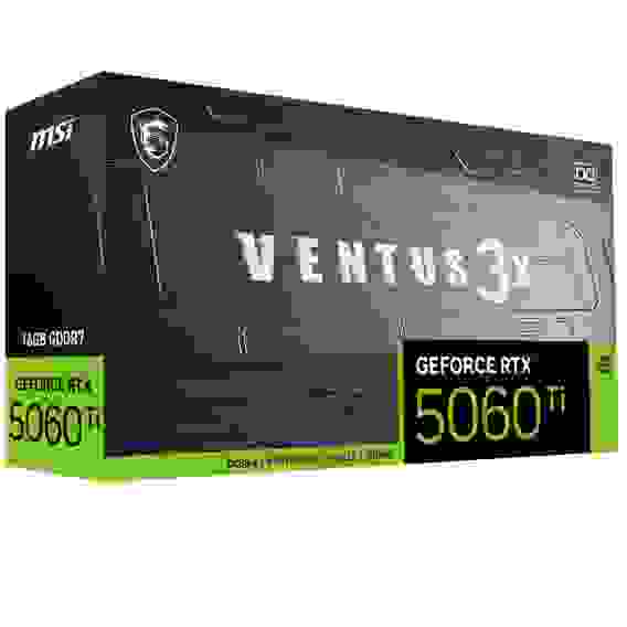 Видеокарта MSI RTX5060Ti VENTUS 3X OC 16GB GDDR7 128bit 3xDP HDMI 3FAN RTL