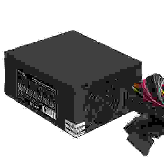 Серверный БП 500W ExeGate ServerPRO-500ADS (ATX, APFC, КПД 82% (80 PLUS), 2x8cm fans, 24pin, (4+4)pin, PCI-E, 6xSATA, 3xIDE, black)