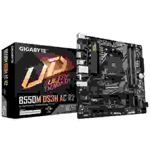 Материнская плата Gigabyte B550M DS3H AC R2, RTL
