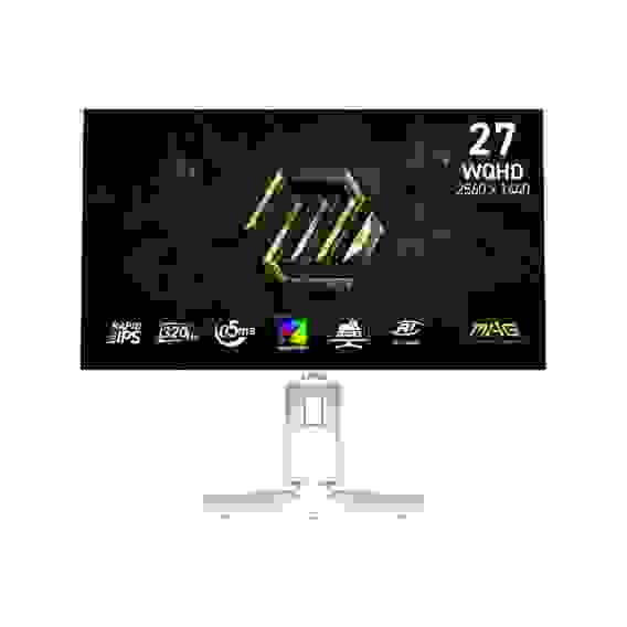 Монитор 27" MSI MAG 274QRFW X32 Rapid IPS, 2560x1440, 320Hz, 0,5ms, 400сd/m, 1000:1, HDR10 | 2xHDMI(2.1), DP(1.4a) | HAS, Pivot, Swivel, InPSU, Vesa 100, White