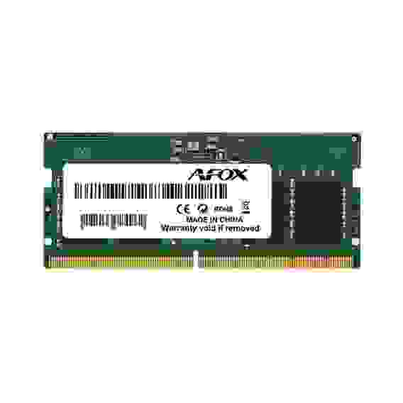 Модуль памяти Afox 32GB DDR5 5200Mhz SO-DIMM Single Channel Package (1x32GB) , PC5-41600, 262-Pin, Non-ECC, Un-Buffered, CL42-42-42-83, 1.1V