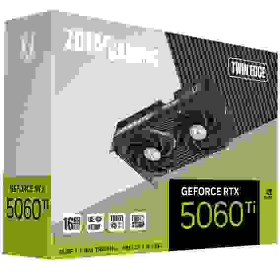 Видеокарта Zotac RTX5060Ti TWIN EDGE 16GB GDDR7 128bit 3xDP HDMI 2FAN MEDIUM PACK