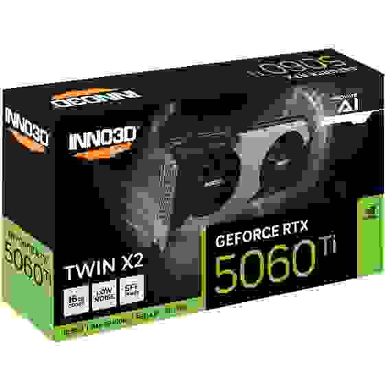 Видеокарта INNO3D RTX5060Ti TWIN X2 16GB GDDR7 128bit 3xDP HDMI 2FAN RTL