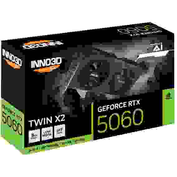 Видеокарта INNO3D RTX5060 TWIN X2 8GB GDDR7 128bit 3xDP HDMI 2FAN RTL