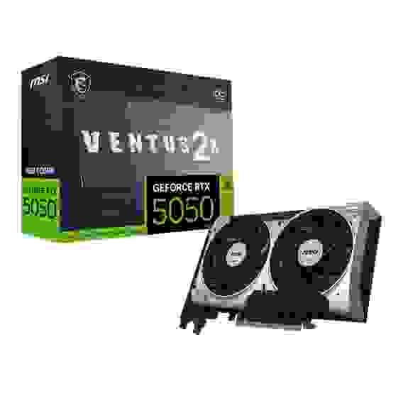 Видеокарта MSI RTX5050 VENTUS 2X OC 8GB GDDR6 128bit 3xDP HDMI 2FAN RTL