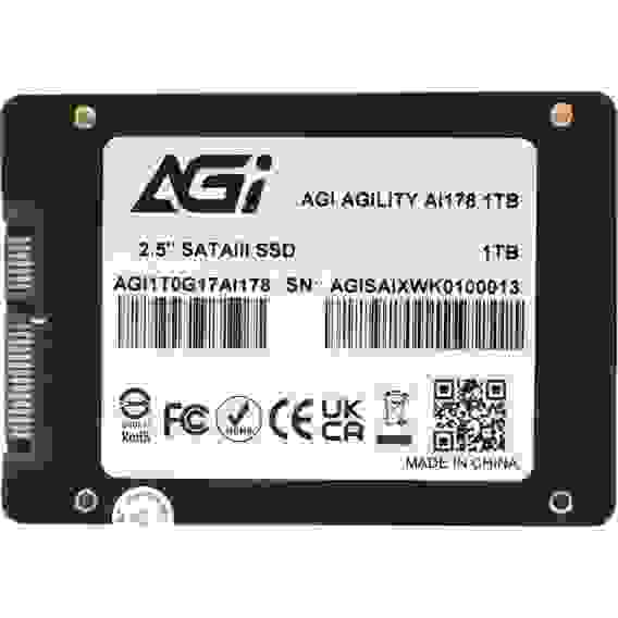 Твердотельный накопитель SSD AGI AI178 SSD 2.5" 1TB RETAIL-Color Box