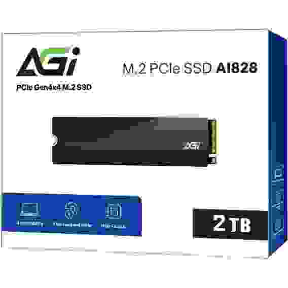 Твердотельный накопитель SSD AGI AI828 PCIe Gen.4 2TB RETAIL-Color Box