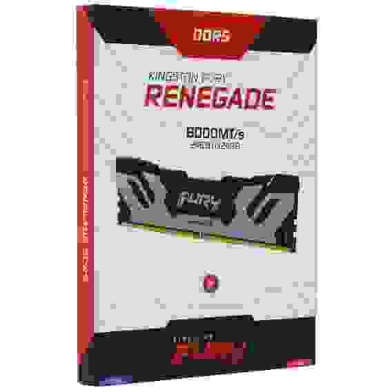 Модуль памяти Kingston 24GB DDR5 8000 FURY Renegade Silver On-Die ECC UDIMM (Single Module) CL38-48-48 1.4V