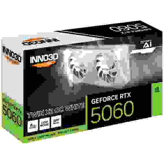 Видеокарта INNO3D RTX5060 TWIN X2 ОС WHITE 8GB GDDR7 128bit 3xDP HDMI 2FAN RTL