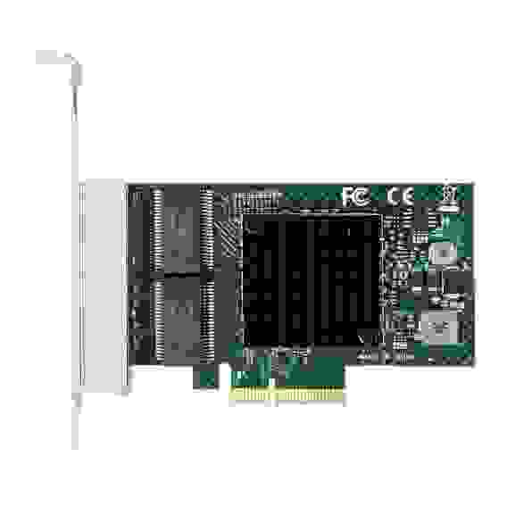 Сетевой адаптер ExeGate EXE-BCM5719 (PCI-E x4 v2.0, порты 4xRJ45, 10/100/1000Mbps, Gigabit Chipset B)