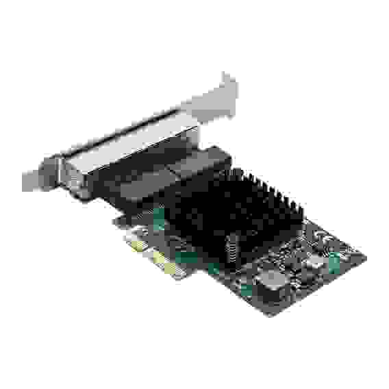 Сетевой адаптер ExeGate EXE-BCM5719 (PCI-E x4 v2.0, порты 4xRJ45, 10/100/1000Mbps, Gigabit Chipset B)