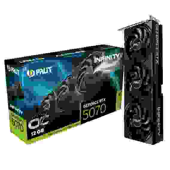 Видеокарта Palit RTX5070 INFINITY 3 OC 12GB GDDR7 192bit 3xDP HDMI 3FAN RTL bp