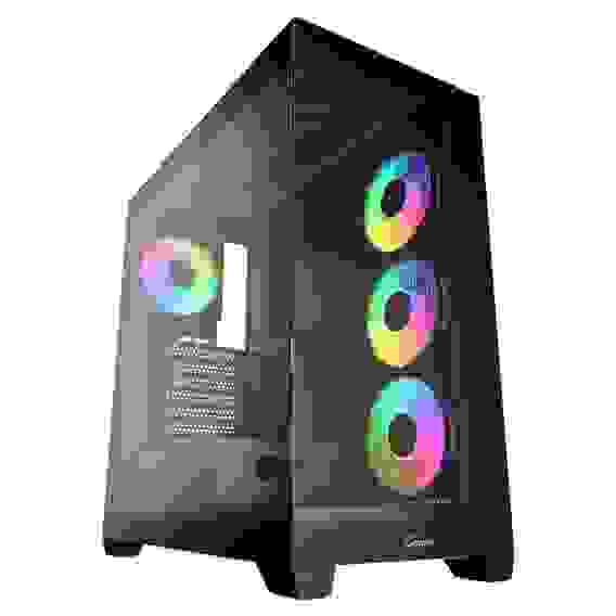 Корпус для ПК Case Ocypus Gamma C72 BK ARGB ATX / win / black / 4 ARGB fans / no PSU / Tempered Glass