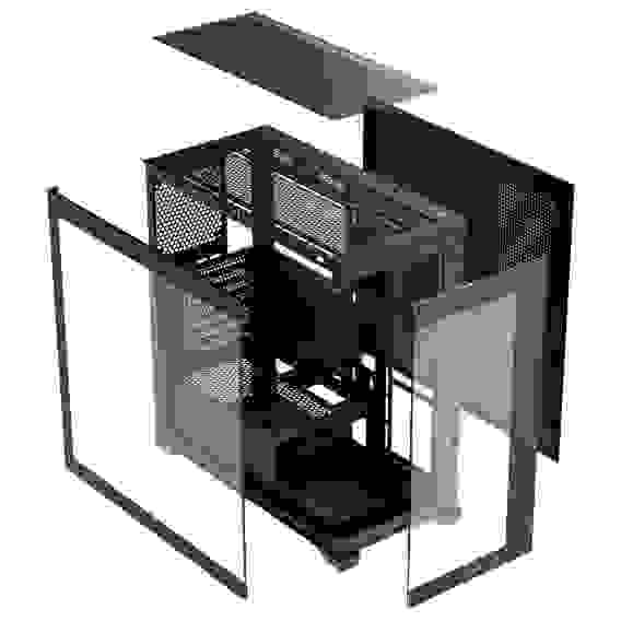 Корпус для ПК Case Ocypus Gamma C72 BK ARGB ATX / win / black / 4 ARGB fans / no PSU / Tempered Glass