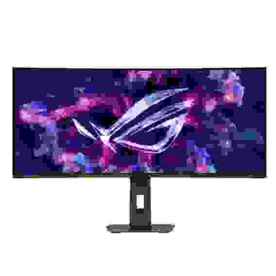Монитор 34" ASUS XG34WCDG Curved QD-OLED, 3440x1440, 175Hz, 0,03ms, 250сd/m, 1500000:1, HDR10 | 2xHDMI(2.1), DP(1.4), Type-C(PD-15W), 2xUSB3.2 | HAS, Swivel, InPSU, Vesa 100, Black