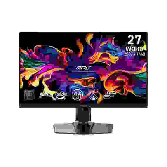 Монитор 26.5" MSI MPG 271QR QD-OLED X50 QD-OLED, 2560x1440, 500Hz, 0,03ms, 300сd/m, 1500000:1, HDR10 | 2xHDMI(2.1), DP(2.1a), Type-C(PD-98W), 2xUSB3.2 | HAS, Pivot, Swivel, InPSU, Vesa 100, Black