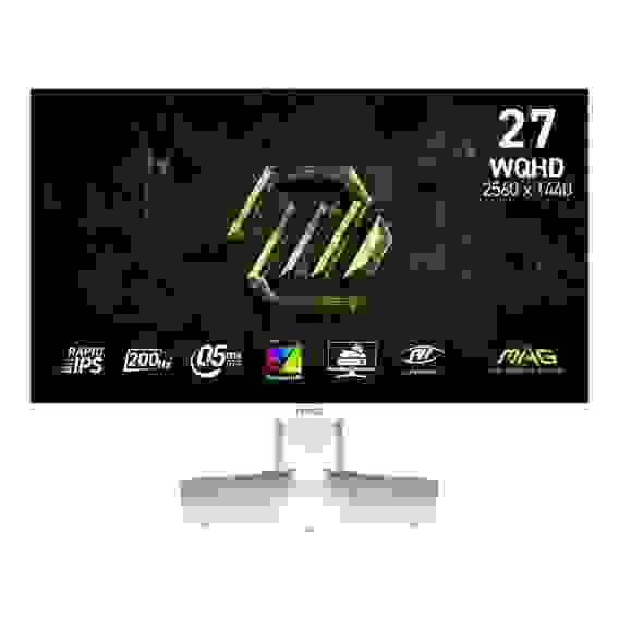 Монитор 27" MSI MAG 274QRFW E20 Rapid IPS, 2560x1440, 200Hz, 0,5ms, 300сd/m, 1000:1, HDR10 | 2xHDMI(2.0b), DP(1.4a) | HAS, Pivot, Swivel, InPSU, Vesa 100, White