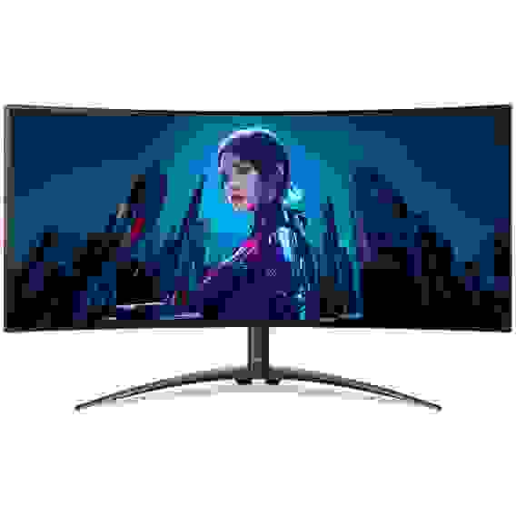 Монитор 34"ACER Predator X34Xbmiiphuzx Black (34" OLED 3440x1440 240 Hz 1300cd/m2 0,01 / 0,03ms 2xHDMI(2.1) + 1xDP + 1xType-C(90W) + SPK + Audio out + USB3.2x3 + USB-C + USB-B (2up 4down)+Speaker 5Wx2 120 H.Adj)