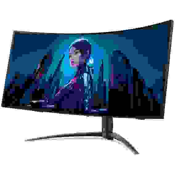 Монитор 34"ACER Predator X34Xbmiiphuzx Black (34" OLED 3440x1440 240 Hz 1300cd/m2 0,01 / 0,03ms 2xHDMI(2.1) + 1xDP + 1xType-C(90W) + SPK + Audio out + USB3.2x3 + USB-C + USB-B (2up 4down)+Speaker 5Wx2 120 H.Adj)