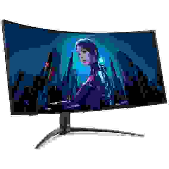 Монитор 34"ACER Predator X34Xbmiiphuzx Black (34" OLED 3440x1440 240 Hz 1300cd/m2 0,01 / 0,03ms 2xHDMI(2.1) + 1xDP + 1xType-C(90W) + SPK + Audio out + USB3.2x3 + USB-C + USB-B (2up 4down)+Speaker 5Wx2 120 H.Adj)