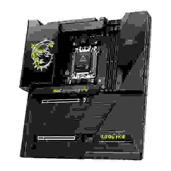 Материнская плата MSI MEG X870E GODLIKE MAX X870E, AM5, 4*DDR5, 2*PCIEx16, 1*PCIEx4, 5*M.2, 5*TypeC, 8*USB3.2Gen2, 4*USB3.2Gen1, 4*USB2.0, 4*SATA3.0, 10G, 5G, 2*TypeC(DP), Е-ATX, RTL