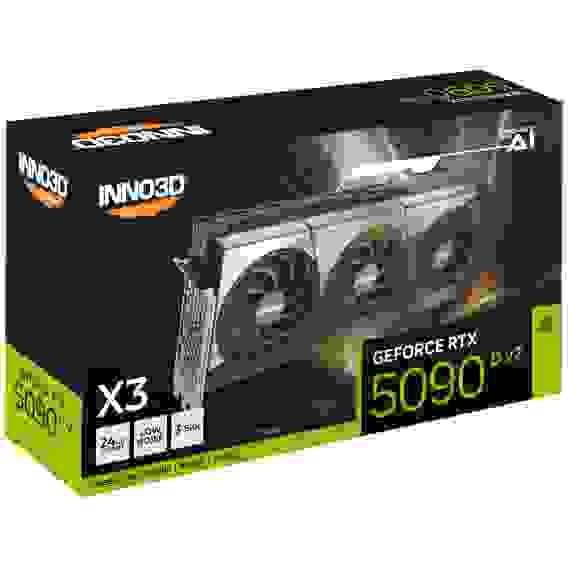 Видеокарта INNO3D RTX5090 D v2 Midnight X3 24GB GDDR7 384bit 3xDP HDMI 3FAN RTL